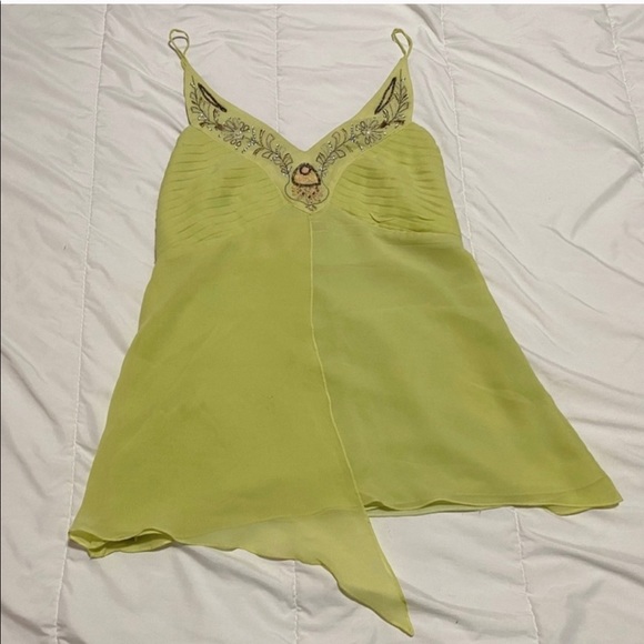 En Français Green Flowy Tank Top - Picture 1 of 7